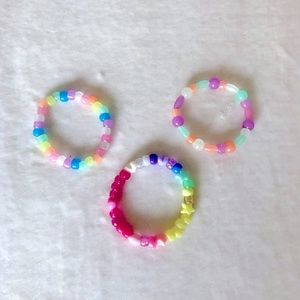 Kandi Glow Friendship Bracelet Set – Neon Rave/Festival Beaded Bracelets (Pack o